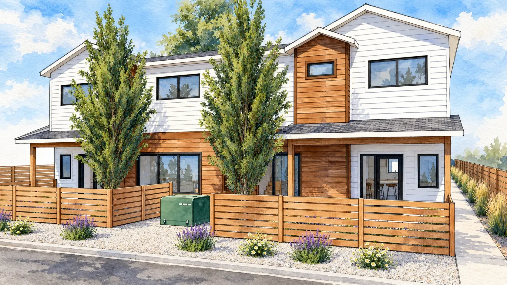 Burne Ave townhomes, Kelowna, BC by Parallel 50 Construction