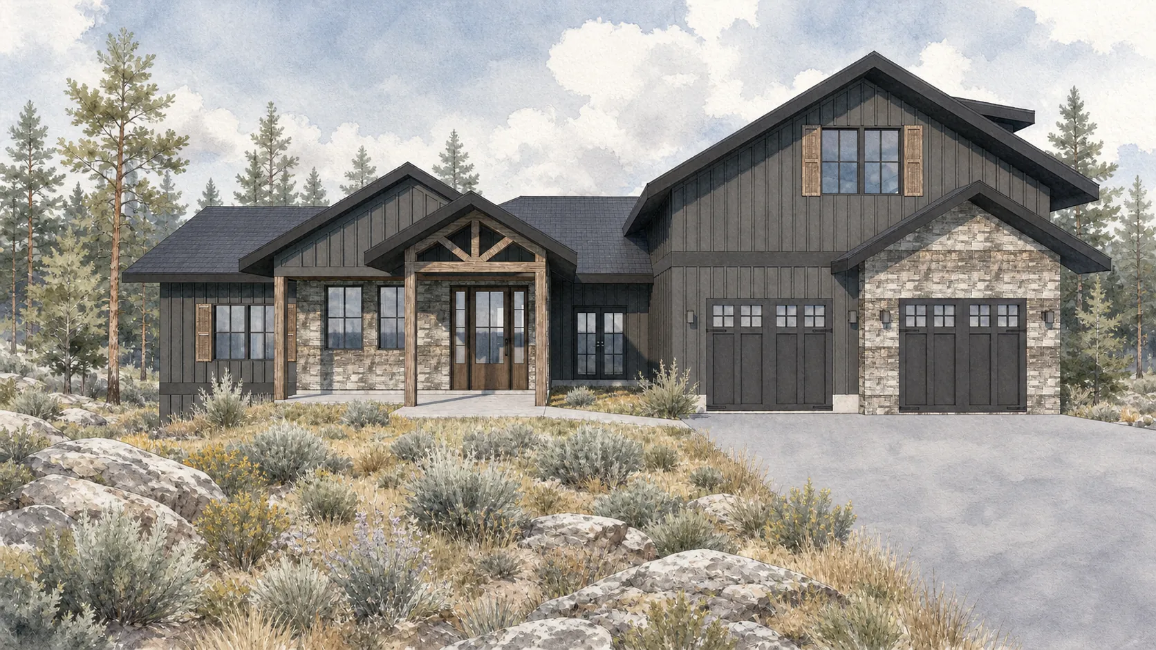 Flagstone, custom home in Naramata, BC by Parallel 50 Construction