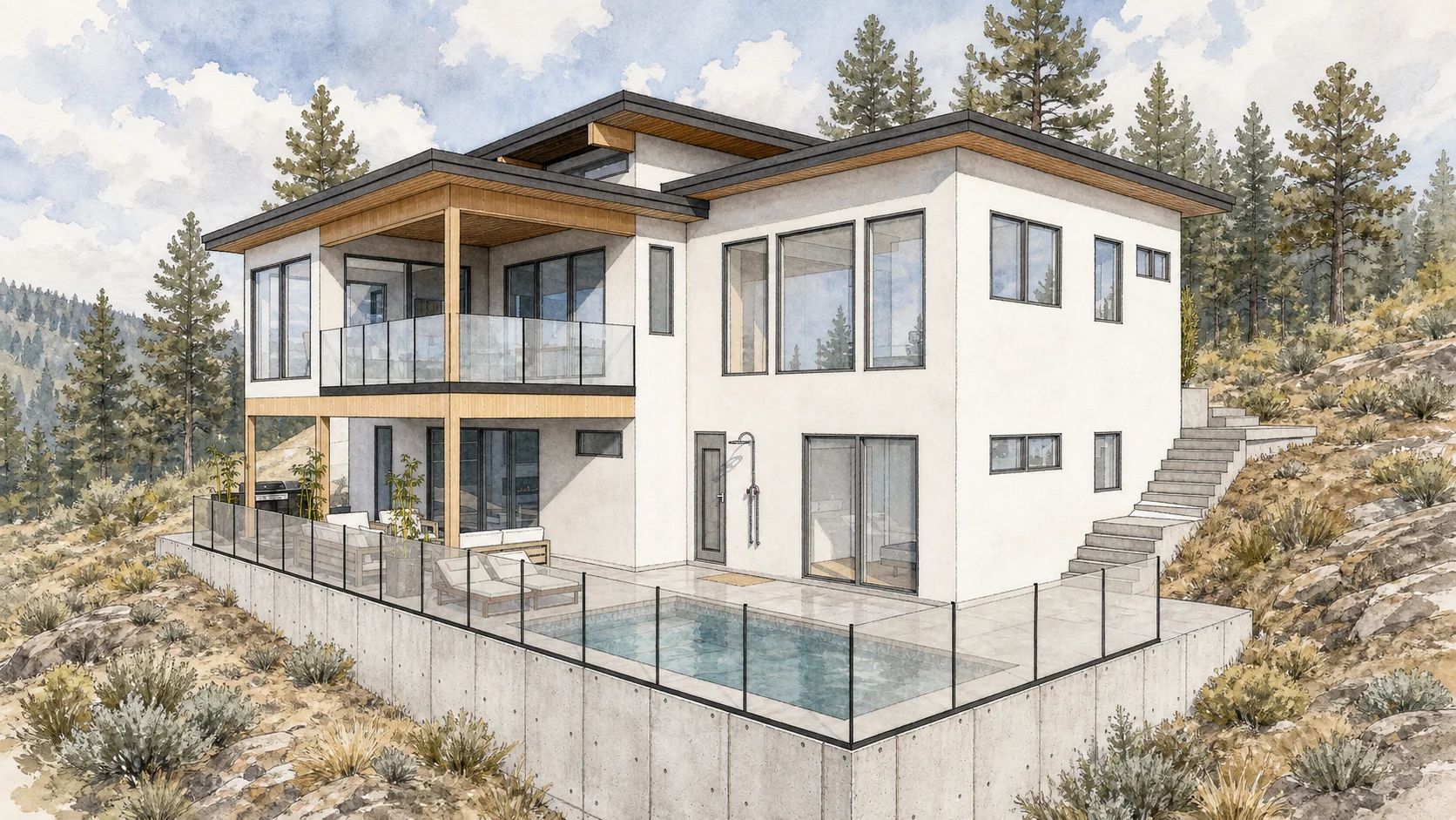 Kettle Ridge, custom home in Naramata, BC by Parallel 50 Construction